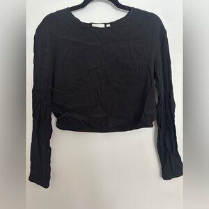 Aritzia Black Crop Top Size S